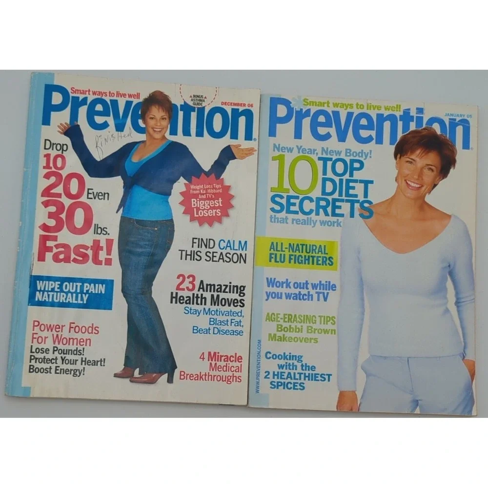 Prevention The‎ Magazine For Better Health January 2005 & December 2006